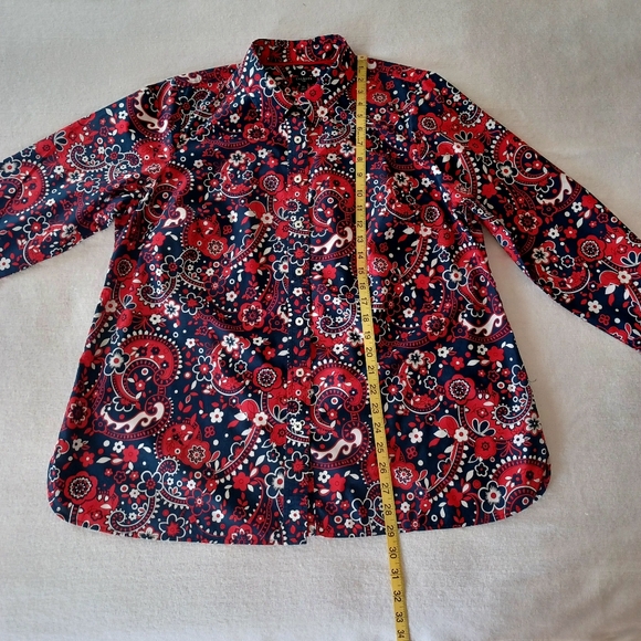 TALBOTS Floral Paisley Shirt, size 1X - Picture 10 of 13